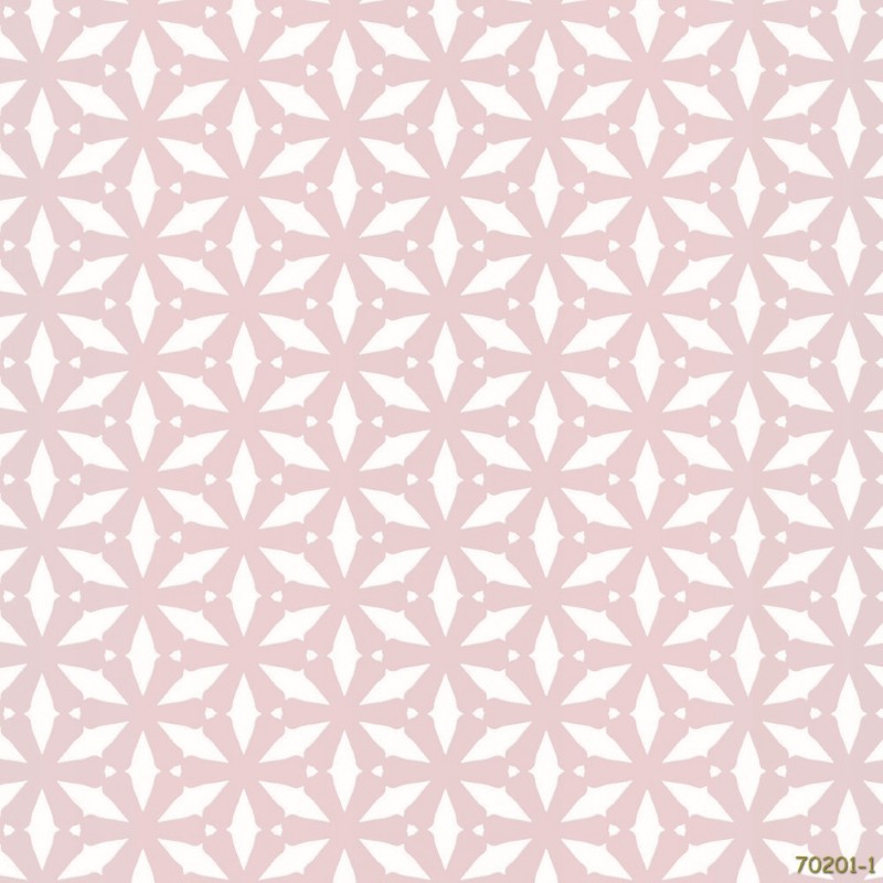 Giấy dán tường hoa văn màu hồng phấn 70201